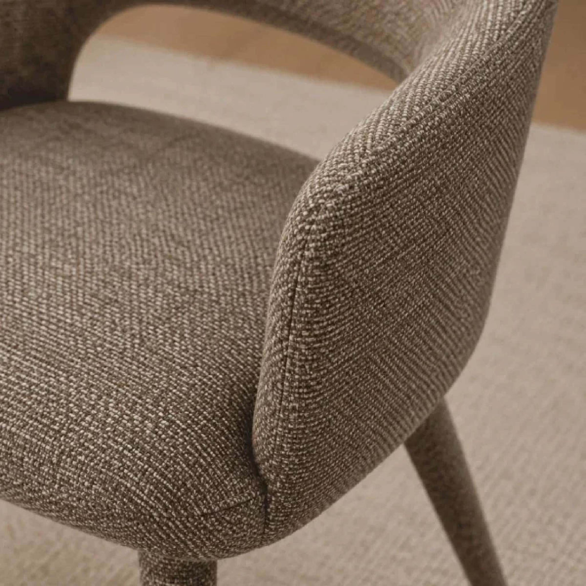 Set of 2 Hazel Upholstered Dining Chair - Taupe Textured Fabric
