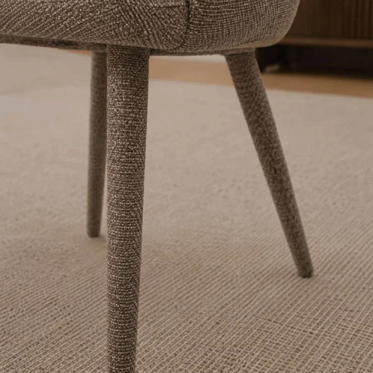 Set of 2 Hazel Upholstered Dining Chair - Taupe Textured Fabric
