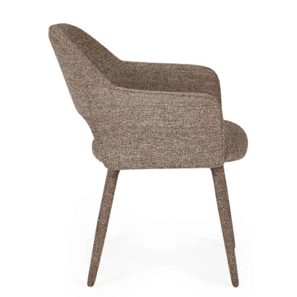 Set of 2 Hazel Upholstered Dining Chair - Taupe Textured Fabric