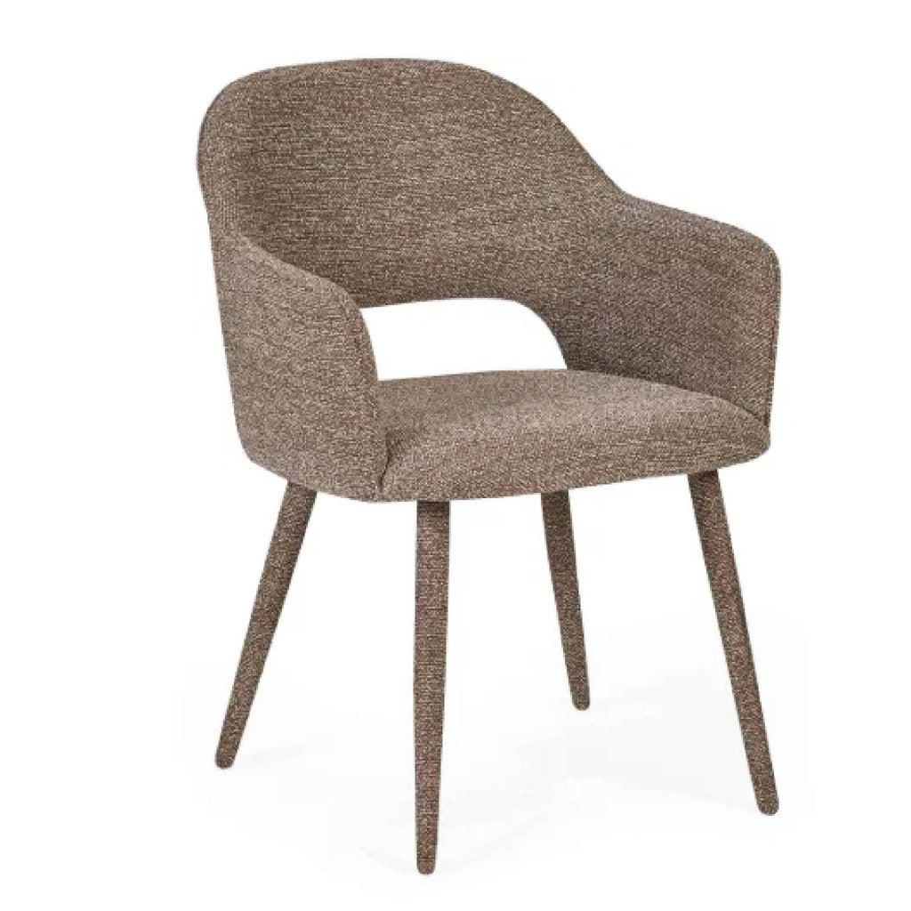 Set of 2 Hazel Upholstered Dining Chair - Taupe Textured Fabric