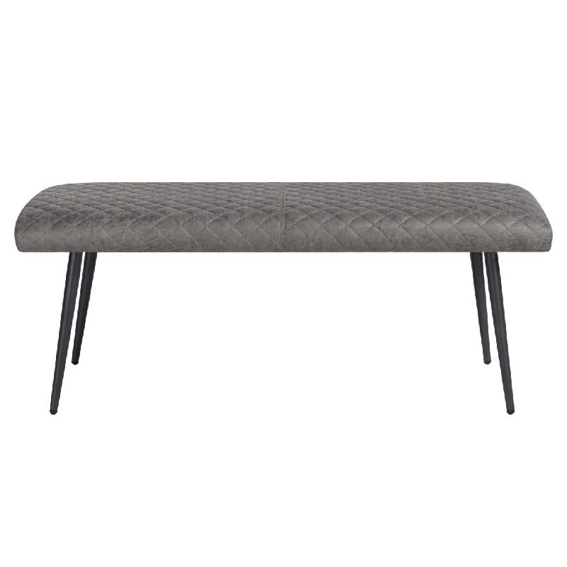 Hoxton Curved Small Dining Bench Grey