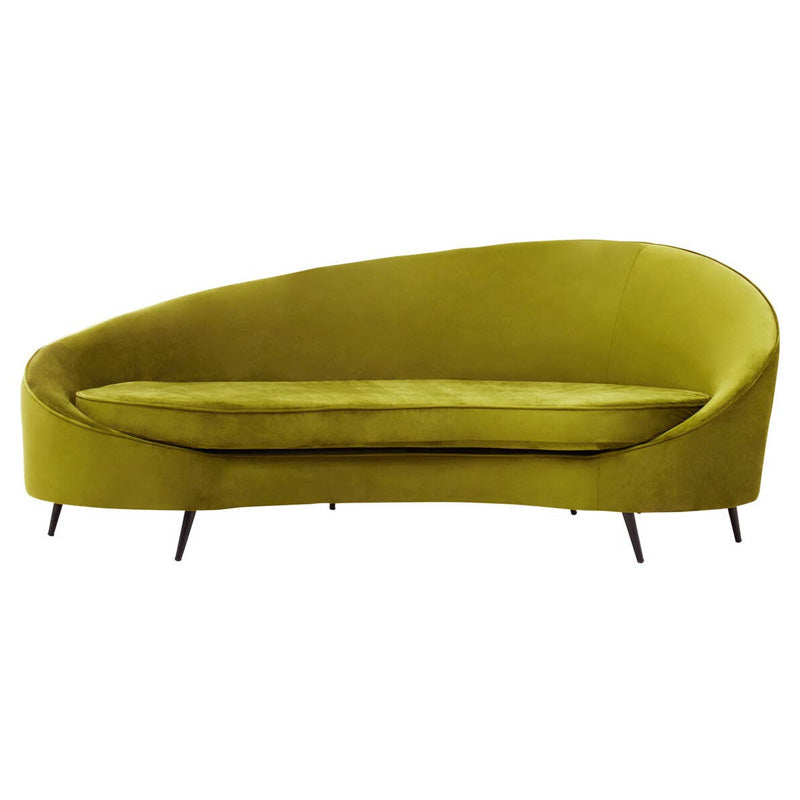 Hasina Three Seat Olive Velvet Sofa