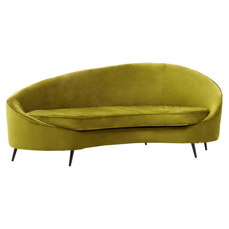 Hasina Three Seat Olive Velvet Sofa