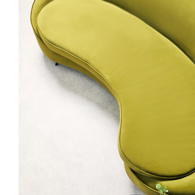 Hasina Three Seat Olive Velvet Sofa