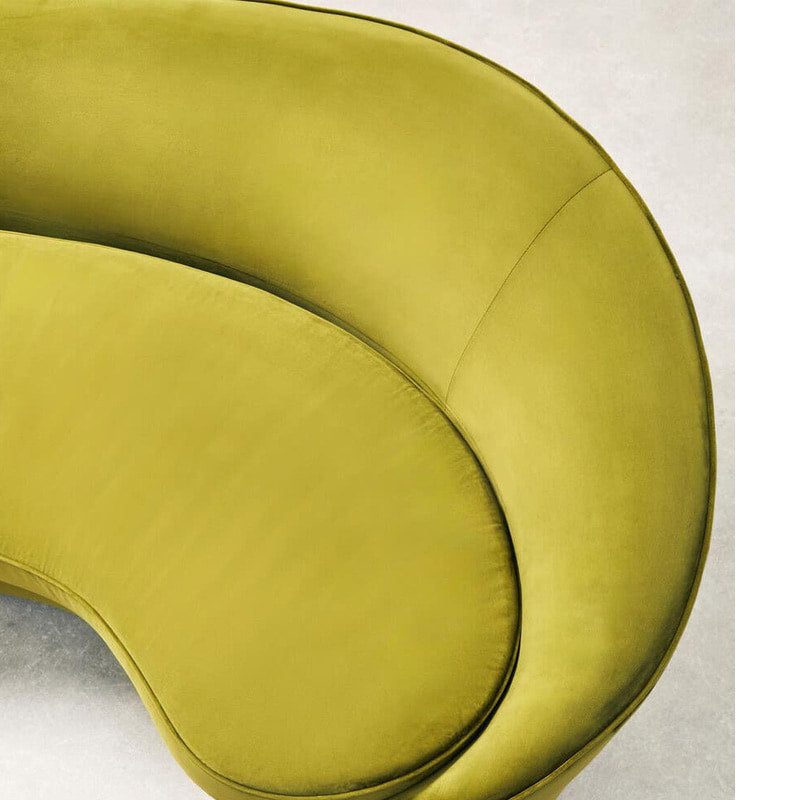 Hasina Three Seat Olive Velvet Sofa