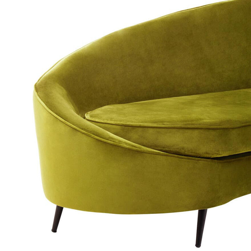 Hasina Three Seat Olive Velvet Sofa