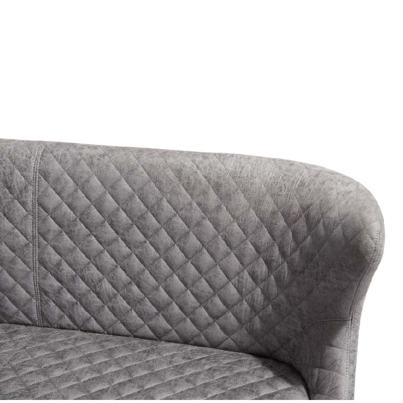 Hoxton Curved Corner Bench Grey LHF