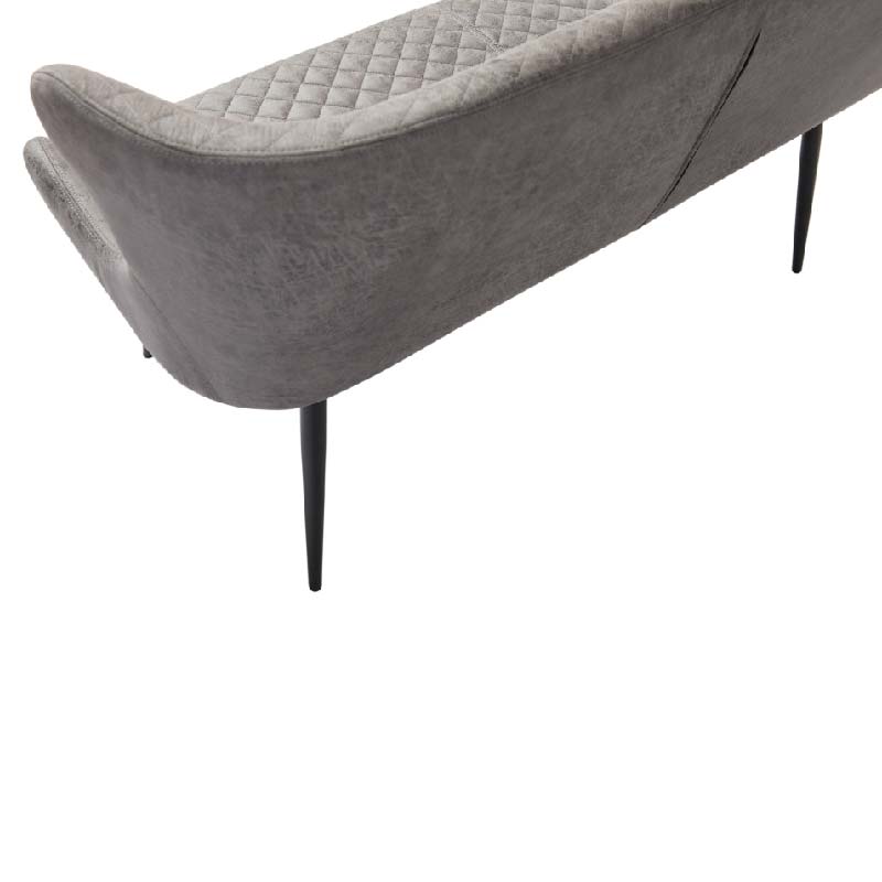 Hoxton Curved Corner Bench Grey LHF