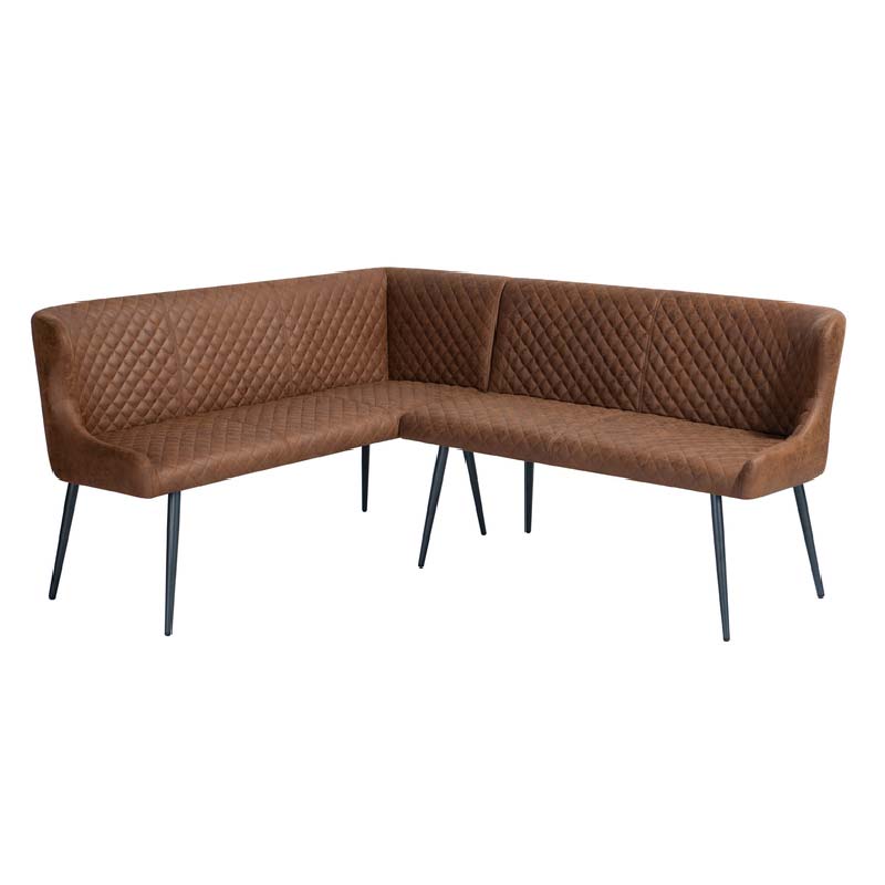 Hoxton Curved Corner Bench Tan LHF