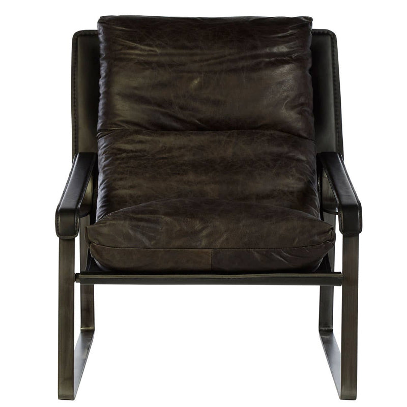 Hoxton Dark Brown Leather Lounge Chair