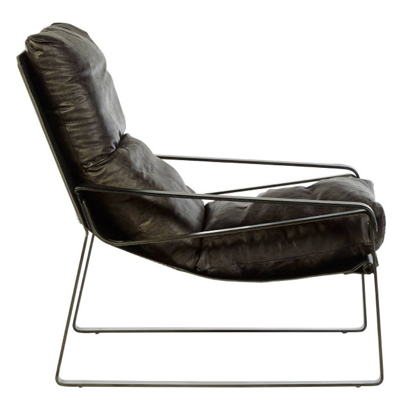 Hoxton Dark Brown Leather Lounge Chair