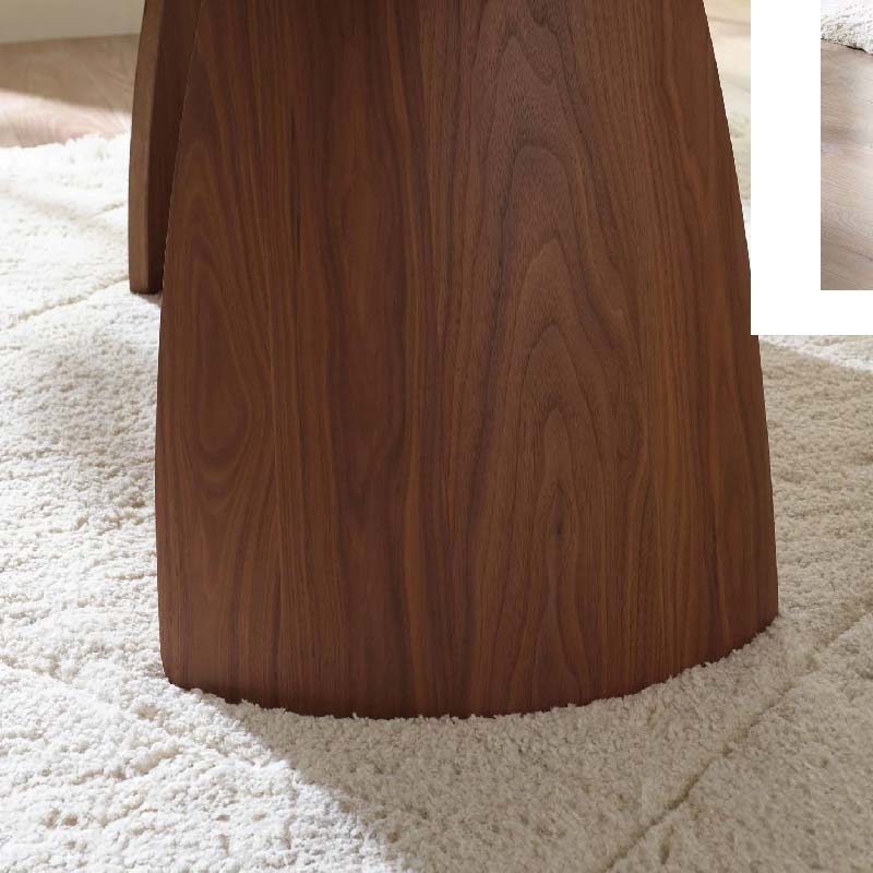 Julius Oval 4-6 Seater Dining Table in Walnut Effect 
