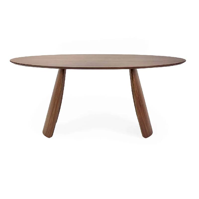 Julius Oval 4-6 Seater Dining Table in Walnut Effect 