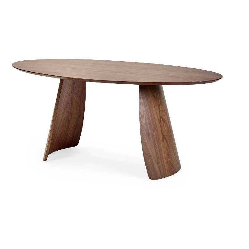 Julius Oval 4-6 Seater Dining Table in Walnut Effect 