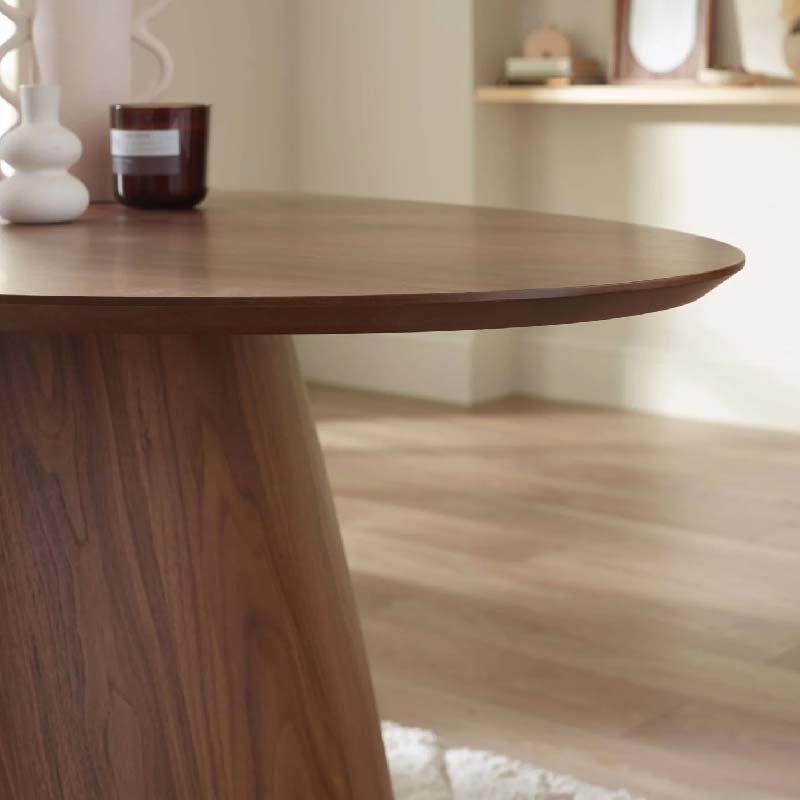 Julius Oval 4-6 Seater Dining Table in Walnut Effect 