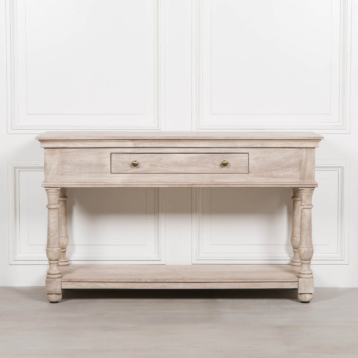 Acacia Wooden Console Table with Single Drawer