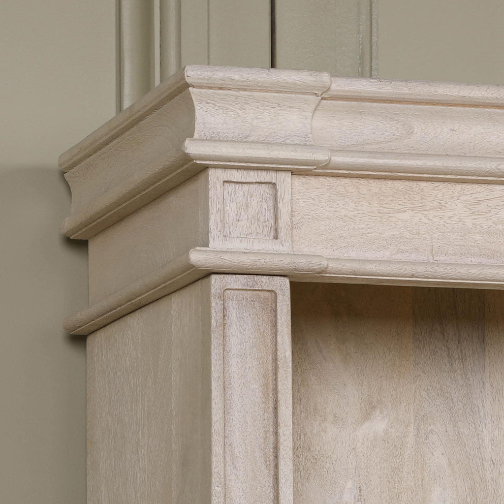 Traditional Blanche Wooden Open Bookcase with Drawers