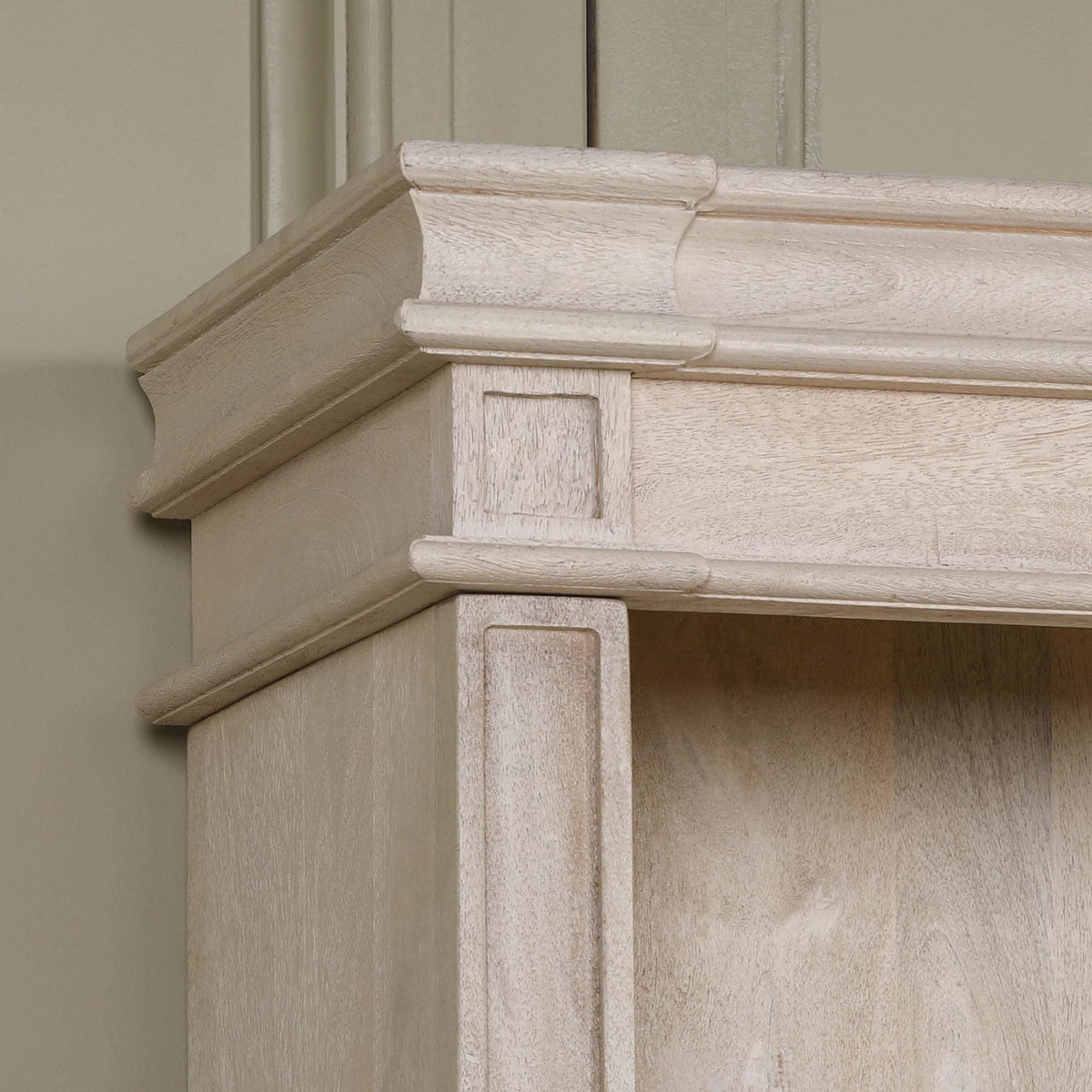 Traditional Blanche Wooden Open Bookcase with Drawers