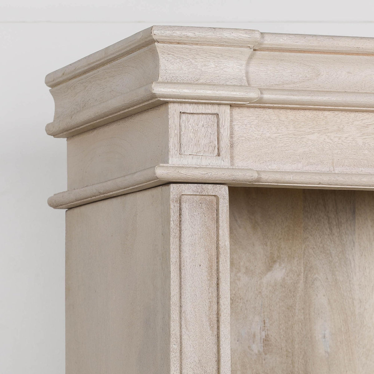 Traditional Blanche Wooden Open Bookcase with Drawers