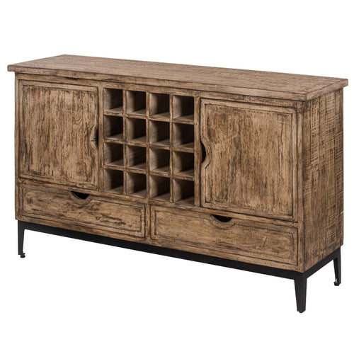 Adair wooden sideboard with wine rack