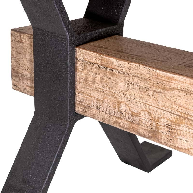 Adair Reclaimed Pine Wood Industrial Large Dining Table