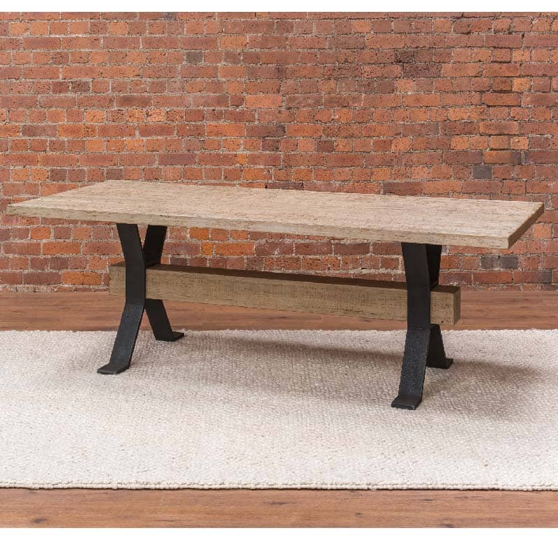 Adair Reclaimed Pine Wood Industrial Large Dining Table