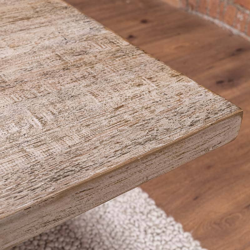 Adair Reclaimed Pine Wood Industrial Large Dining Table