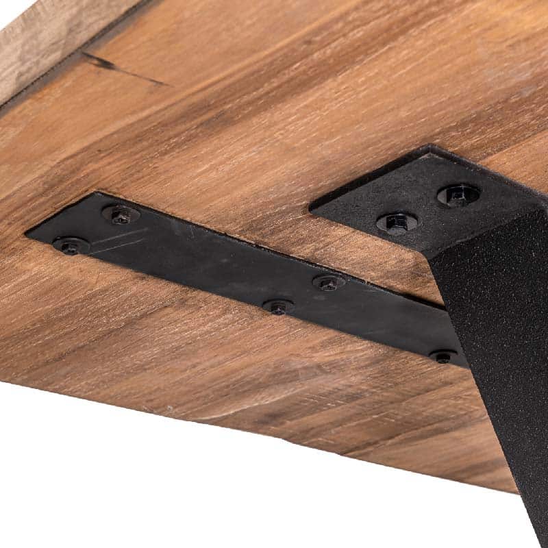 Adair Reclaimed Pine Wood Industrial Large Dining Table