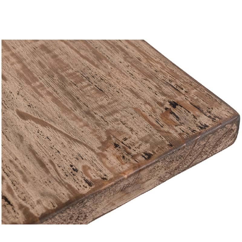 Adair Wooden industrial coffee table with black iron suppport