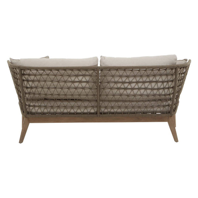 Opus Grey Woven Rope Three Seater Sofa with Cushions