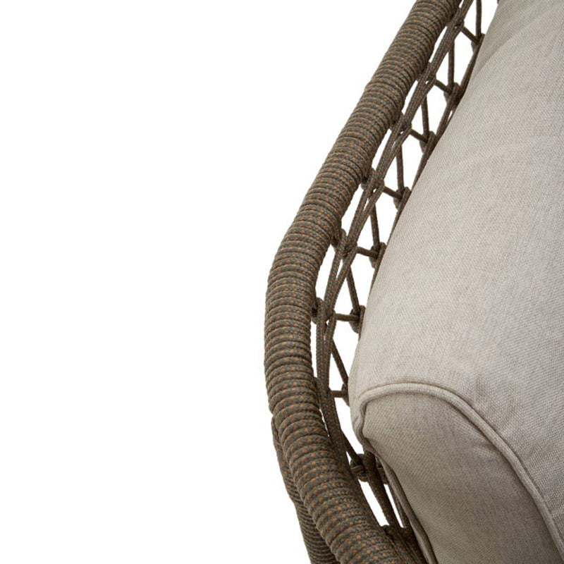Opus Grey Woven Rope Three Seater Sofa with Cushions