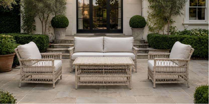 Provence Collection Outdoor 4 Seater Lounge Set