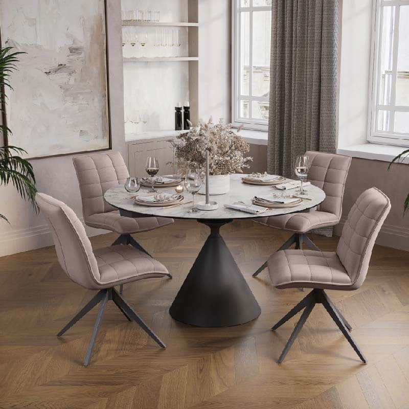 Round Ceramic Table 3mm With Conical Base ROU02