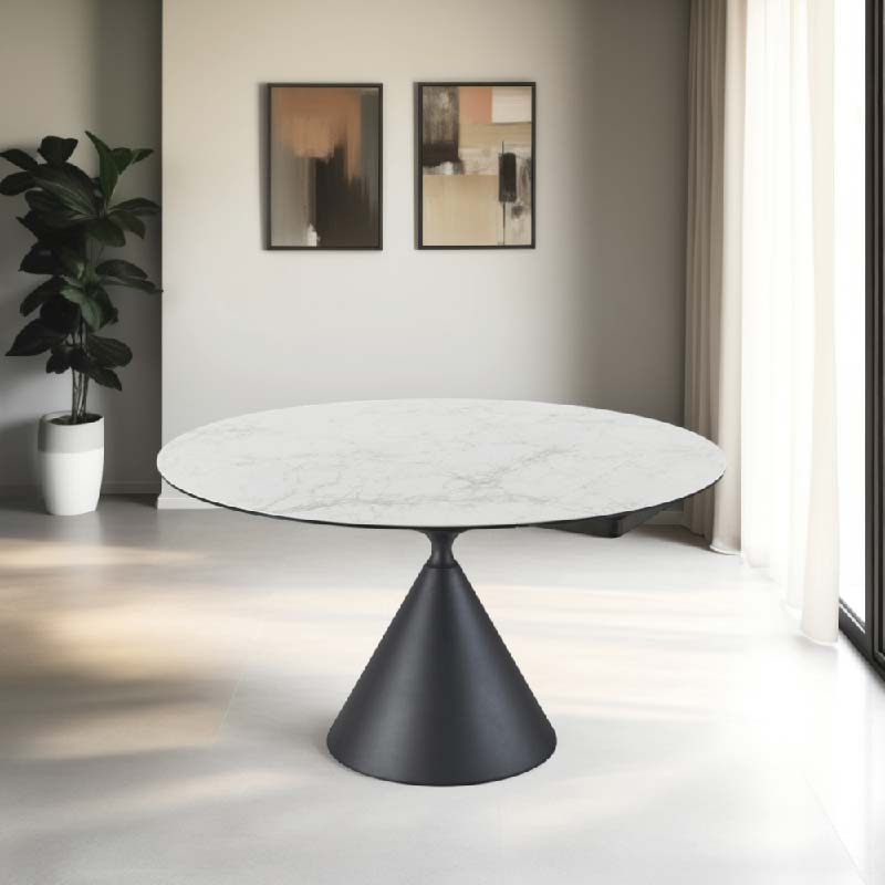 Round Ceramic Table 3mm With Conical Base ROU02