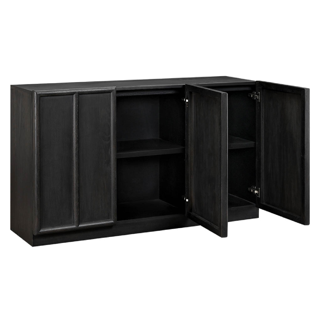 Huddington Black Wooden Sideboard