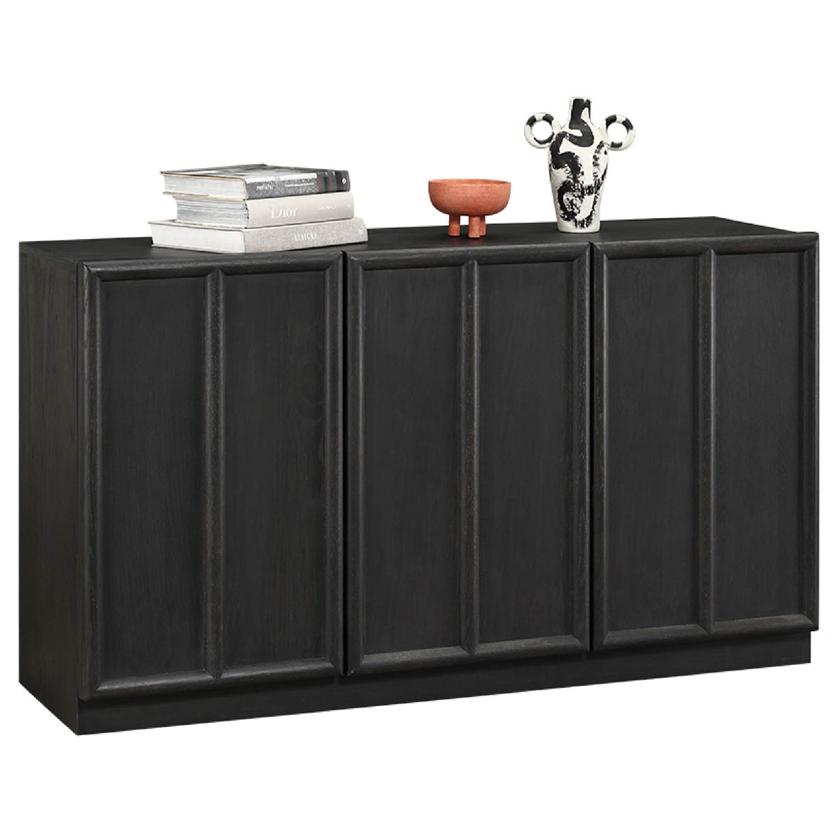 Huddington Black Wooden Sideboard