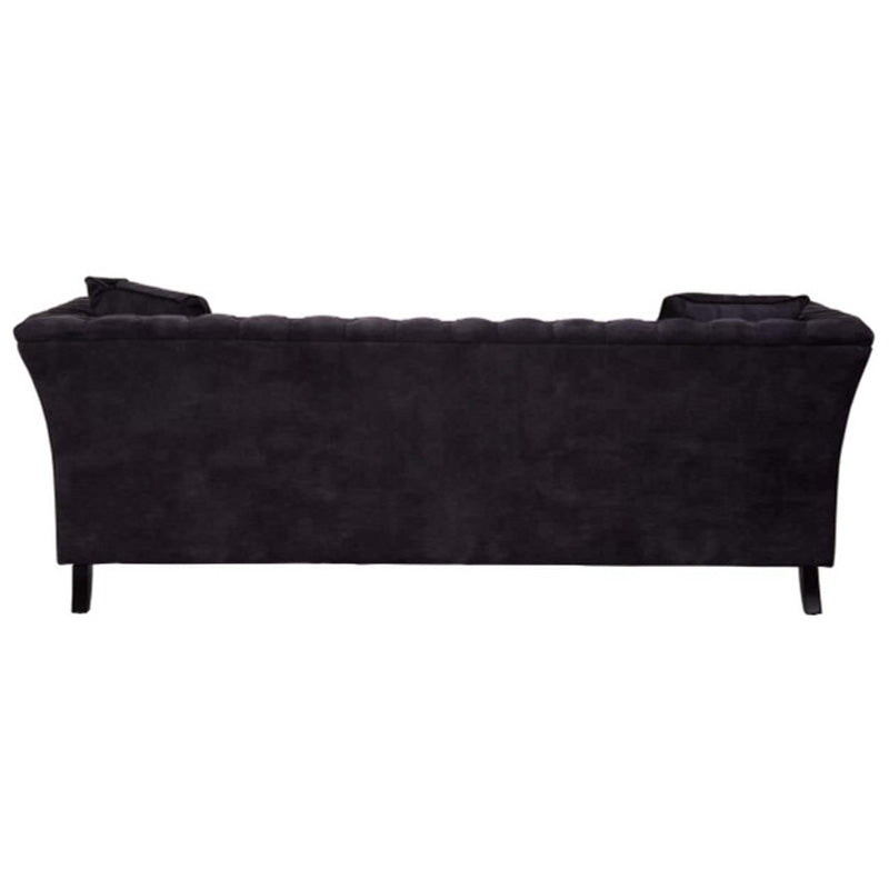Sabrina Three Seat Grey Velvet Sofa