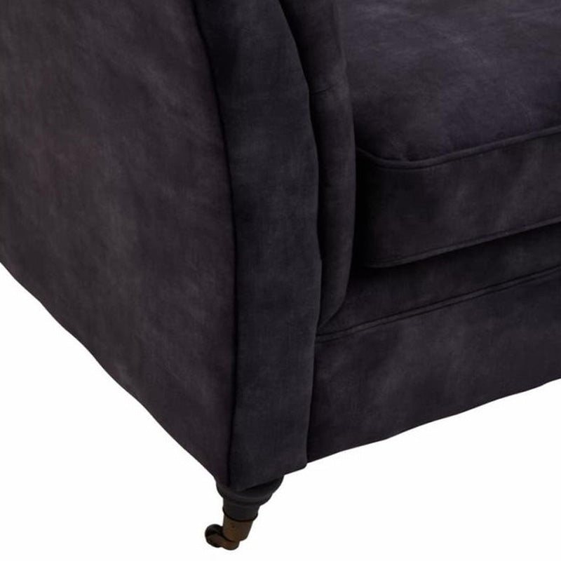 Sabrina Three Seat Grey Velvet Sofa