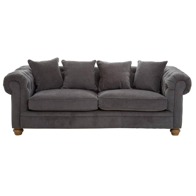 Spencer Three Seat Grey Fabric Sofa