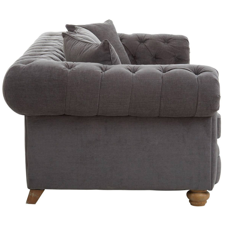 Spencer Three Seat Grey Fabric Sofa