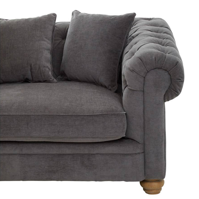 Spencer Three Seat Grey Fabric Sofa