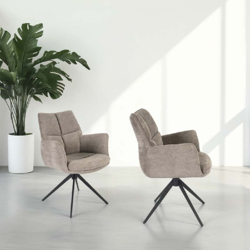 Swivel Taupe Dining Chair CH-AR60