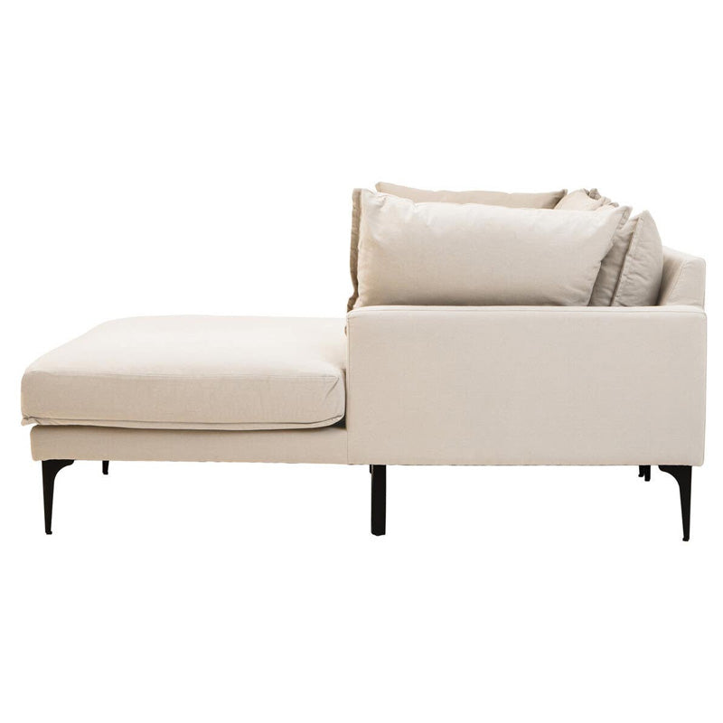 Troyes Cream Three Seat right Chaise Sofa 
