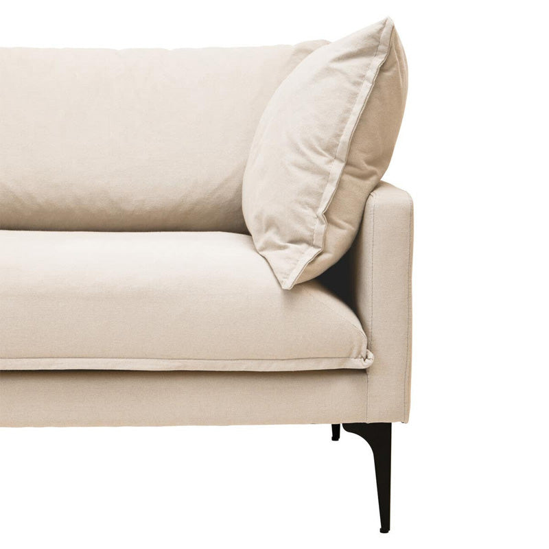 Troyes Cream Three Seat Left Chaise Sofa 