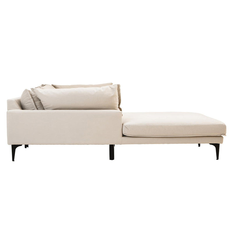 Troyes Cream Three Seat Left Chaise Sofa 