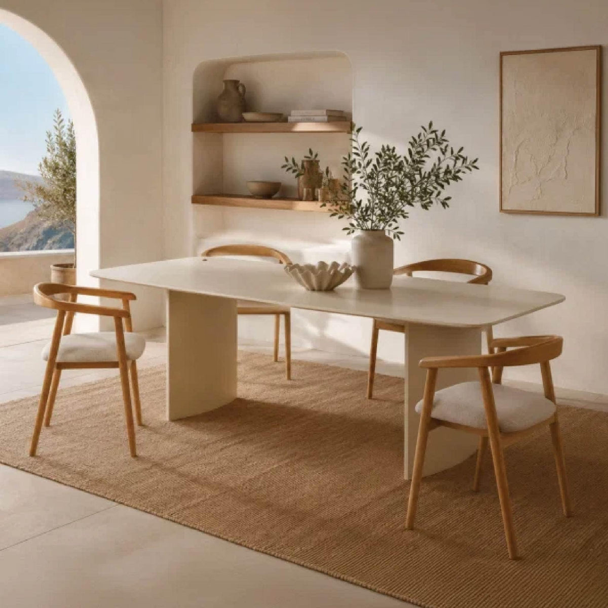 Una Curved Back Dining Chairs (Set of 2)