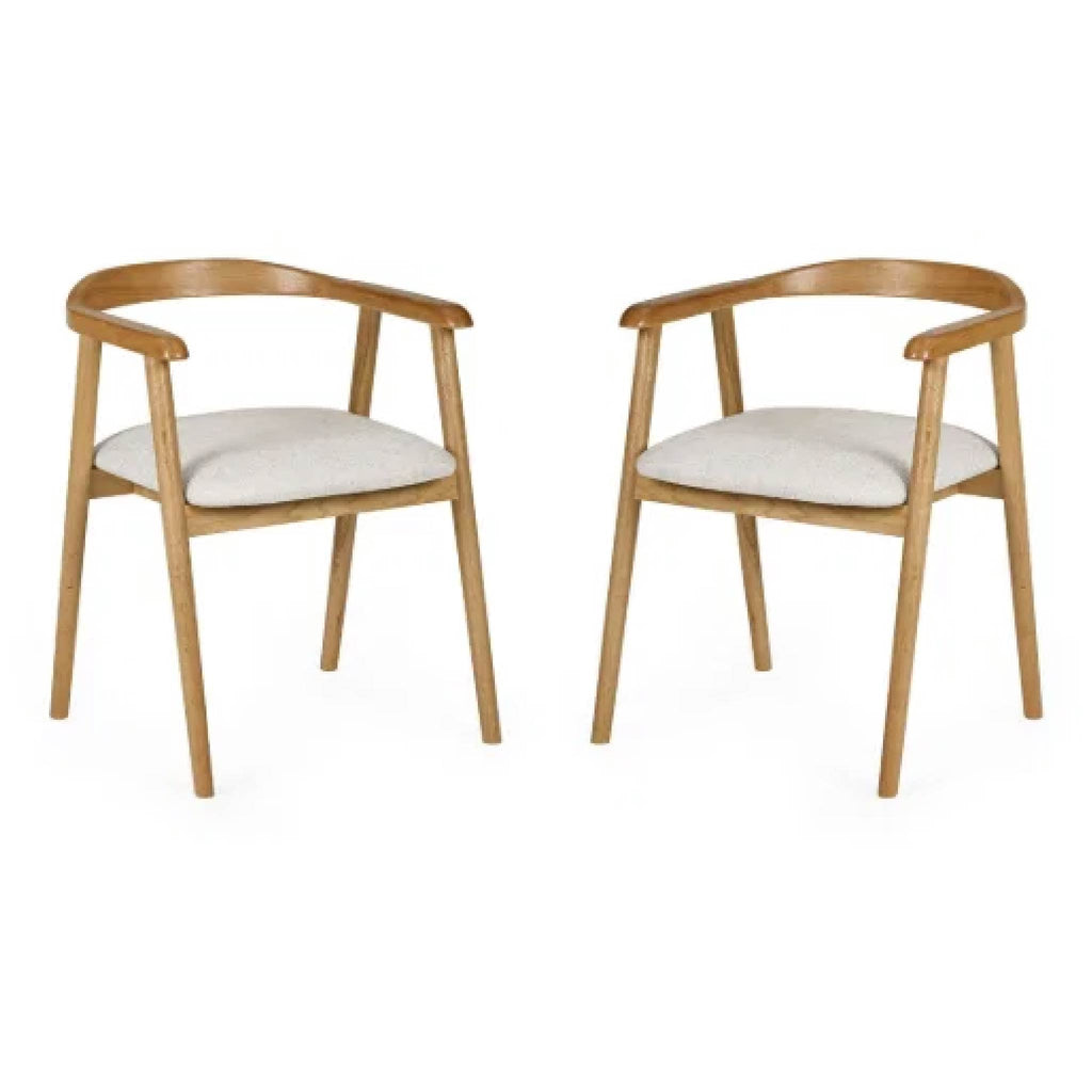 Una Curved Back Dining Chairs (Set of 2)