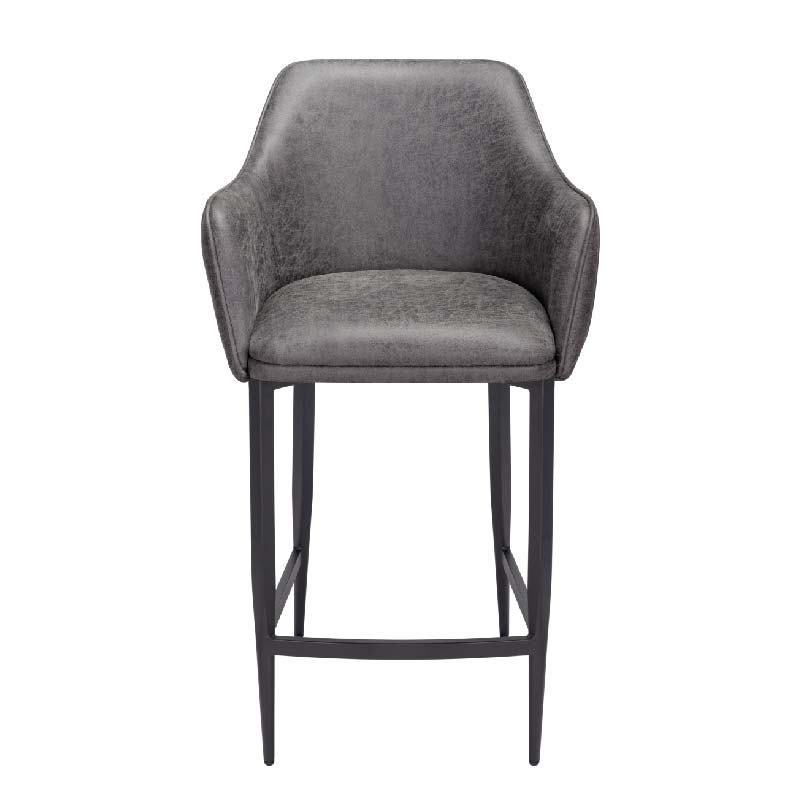 Vintage Faux Leather Grey Dining Stool ST-L45