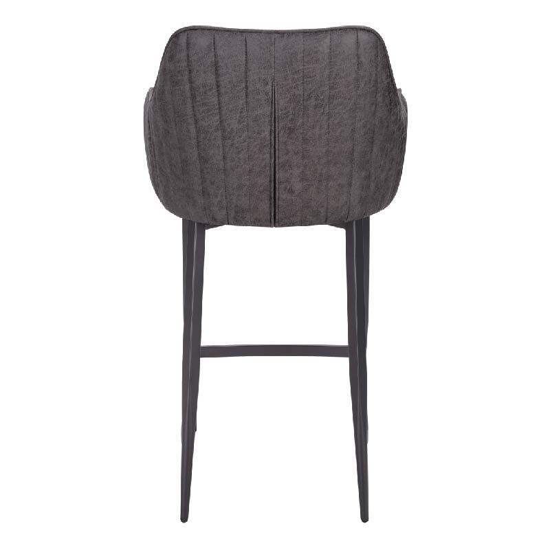 Vintage Faux Leather Grey Dining Stool ST-L45