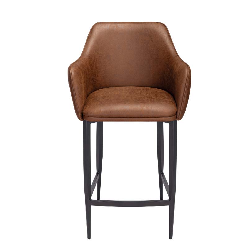 Vintage Faux Leather Tan Dining Stool ST-L35